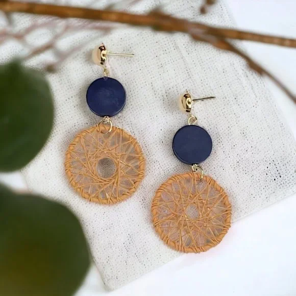 🆕️ Bohemian Handmade Geometric Earrings - Picture 2 of 3